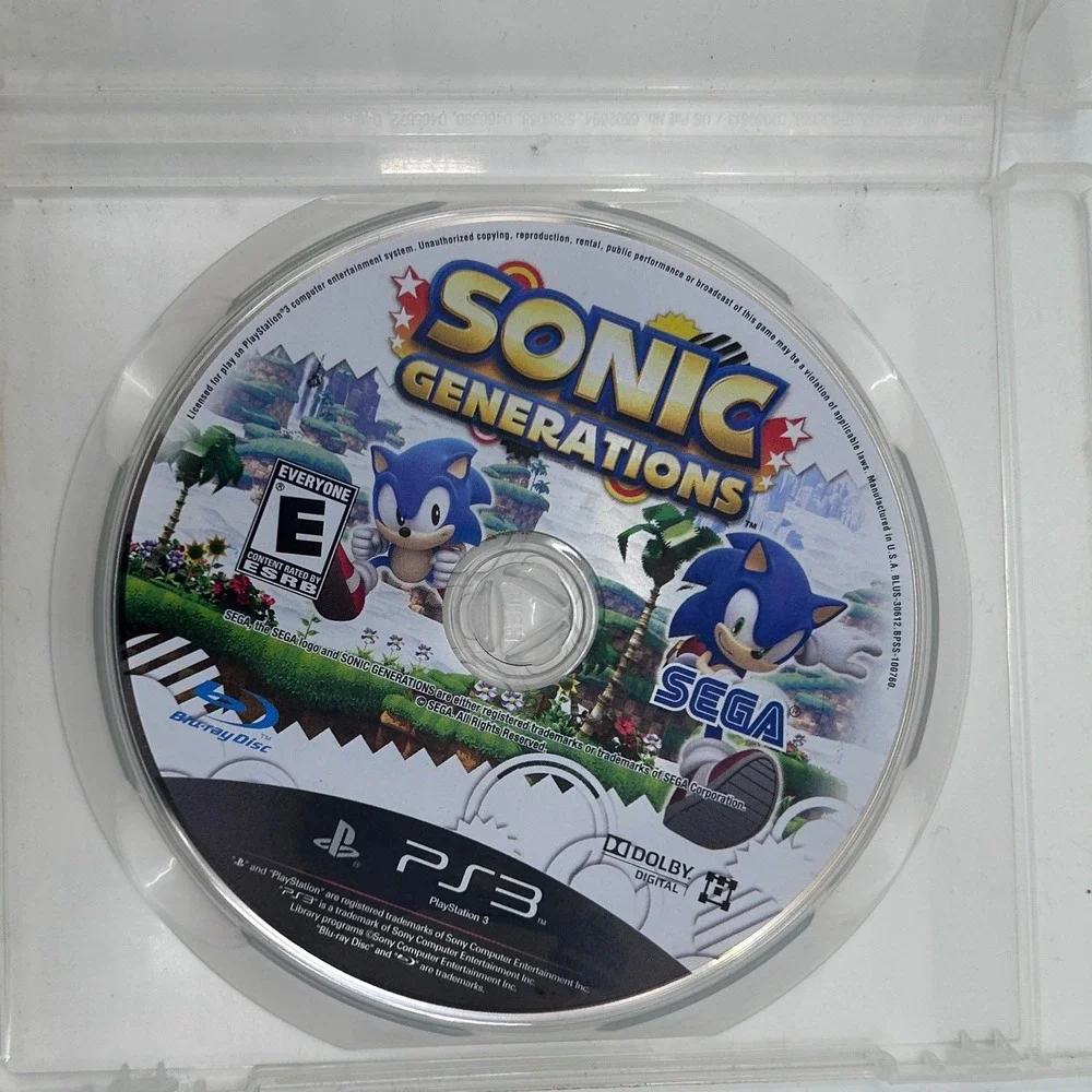 Sonic Generations Sony PlayStation 3 PS3 Game SEGA 3D Compatible BLUS-30612